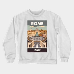 A Vintage Travel Art of Rome - Italy Crewneck Sweatshirt